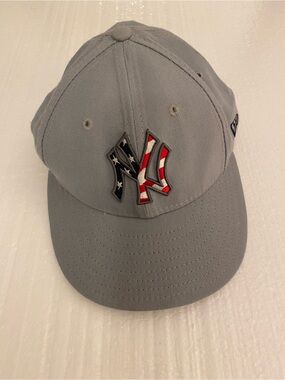 New Era Kids Gray Baseball Cap with Red, White & Blue Logo Made In USA